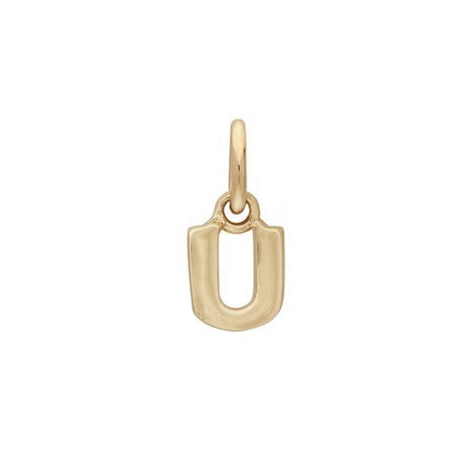 Siersbøl bogstavsvedhæng i 14 karat guld – A