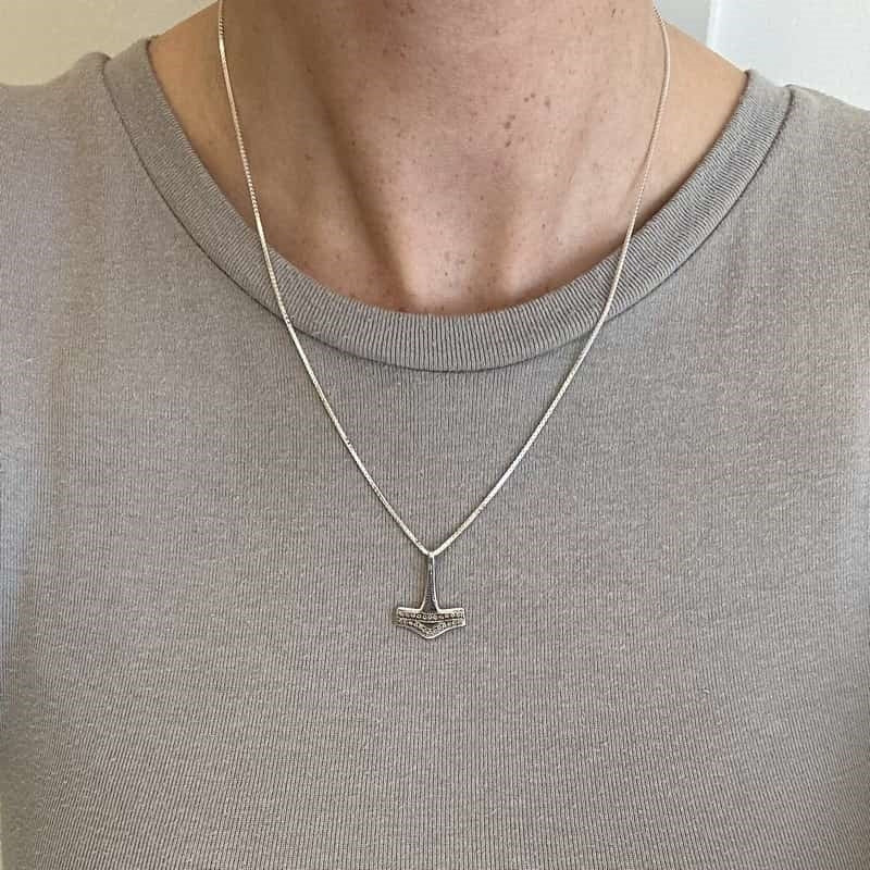 Siersbøl Thorshammer vedhæng i sølv, lille