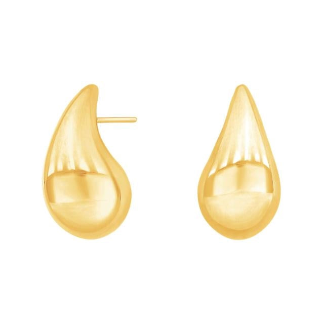 Macarina ørestikker i forgyldt sølv fra Nordahl Andersen (15 x 26 mm)