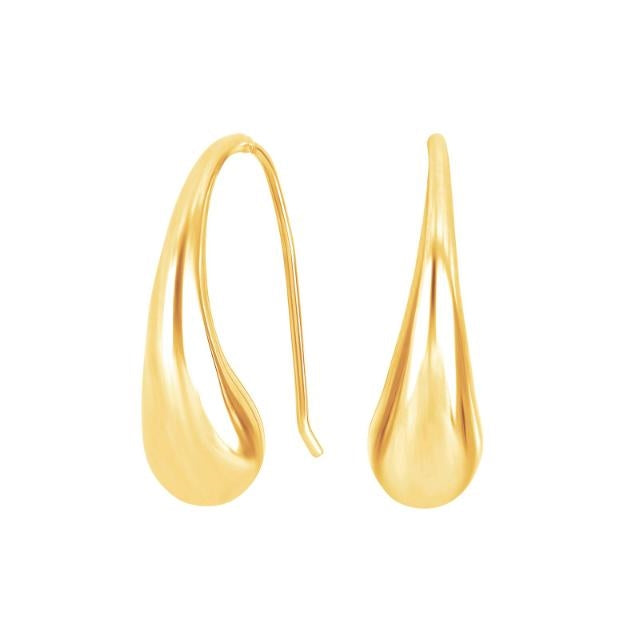 Macarina ørehængere i forgyldt sølv fra Nordahl Jewellery (7 x 23 mm)