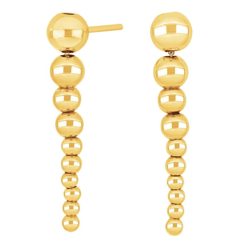 MAMBO52 ørestikker i forgyldt sølv med kugler fra Nordahl Andersen