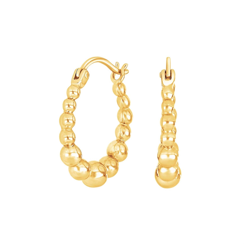 MAMBO52 creoler i 18 karat forgyldt sølv med kugler fra Nordahl Andersen