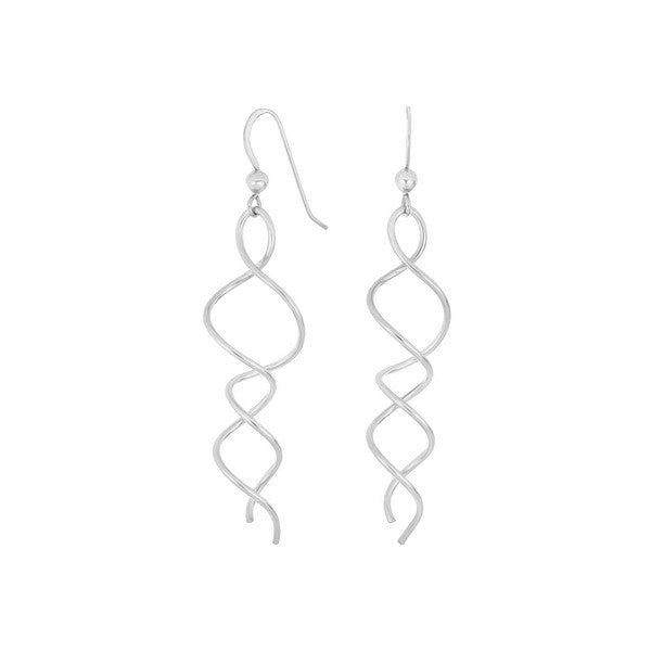 Snoede ørehængere i sølv fra Nordahl Andersen (49 mm)