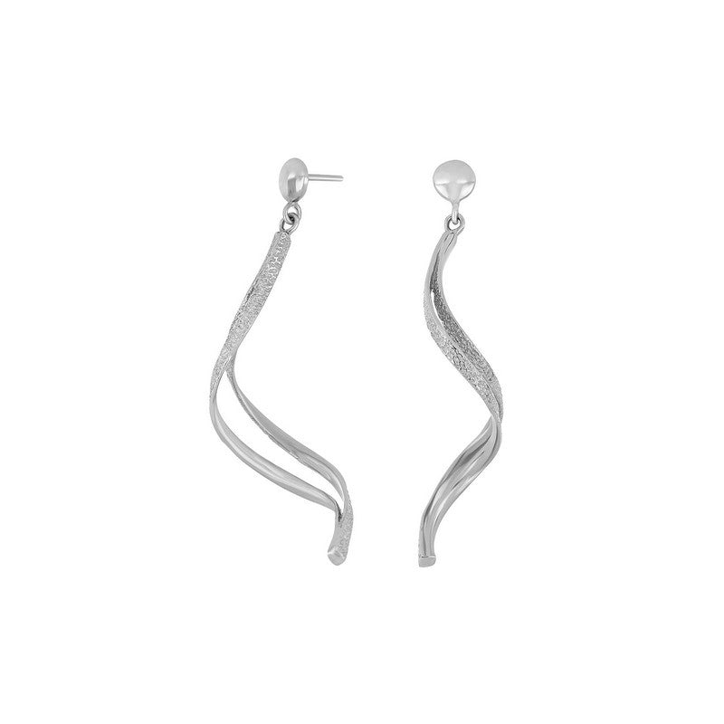 WATCH52 øreringe i sølv med twist fra Nordahl Andersen (50 mm)