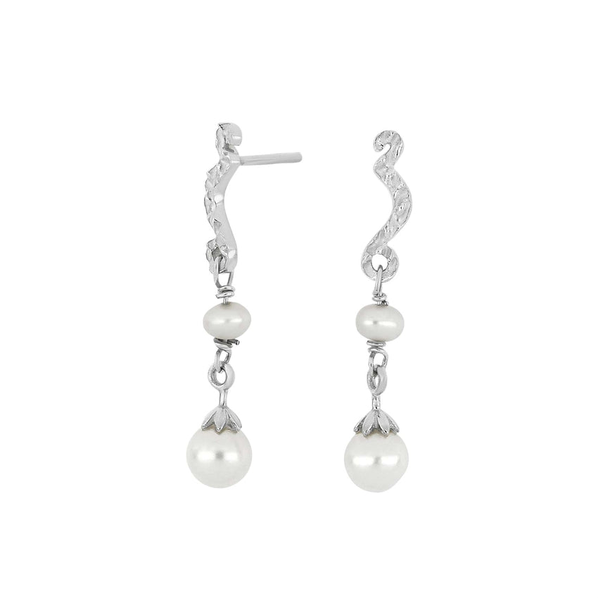 SPACE52 ørestikker i sølv med ferskvandsperle fra Nordahl Andersen