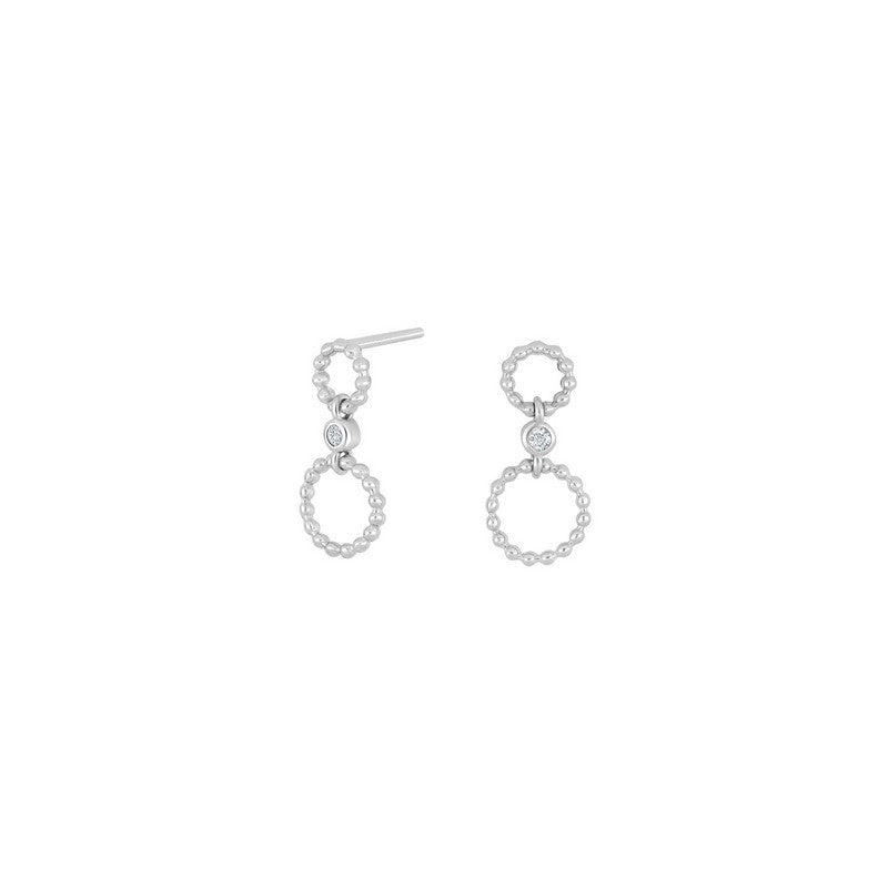 MARIENOR 2 øreringe i sølv med zirkonia – JoanliNor