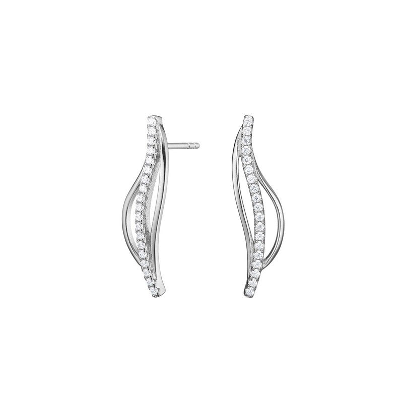 JoanliNor øreringe i sterlingsølv med zirkonia