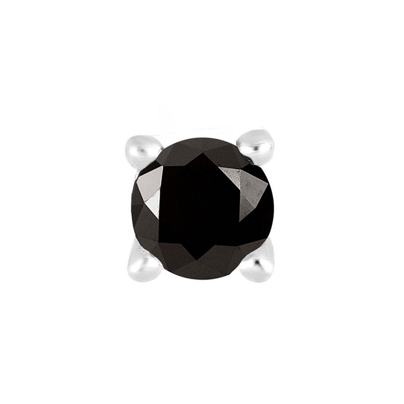 Son of Noa stålørering sort med zirkonia 3–7 mm fra Nordahl Andersen i rhodineret sølv med sort cubic zirconia.