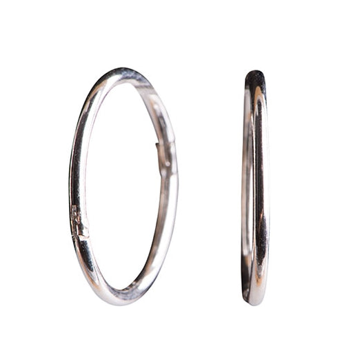 Siersbøl creoler i sølv 12 mm