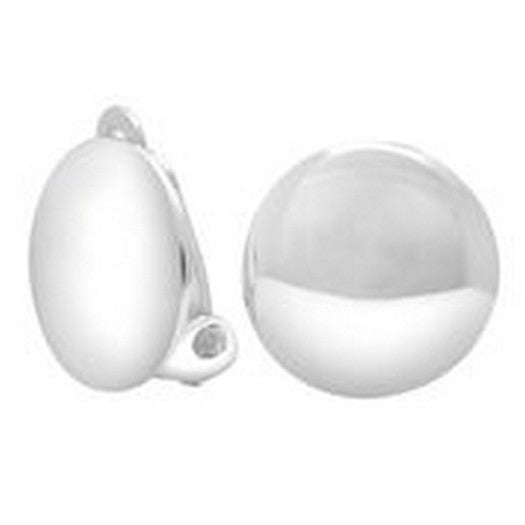 Siersbøl øreclips i rhodineret sølv 14 mm