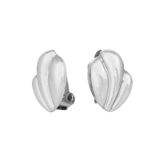 Siersbøl øreclips i rhodineret sølv 15 mm