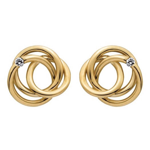 Nordahl Jewellery øreringe i 14 kt guld med 0,02 ct diamant