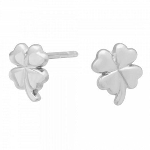 Firkløver ørestikker i rhodineret sølv 8 mm – Nordahl Andersen