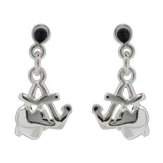 Noa Kids ørestikker i rhodineret sølv med anker, kors og hjerte – Nordahl Andersen