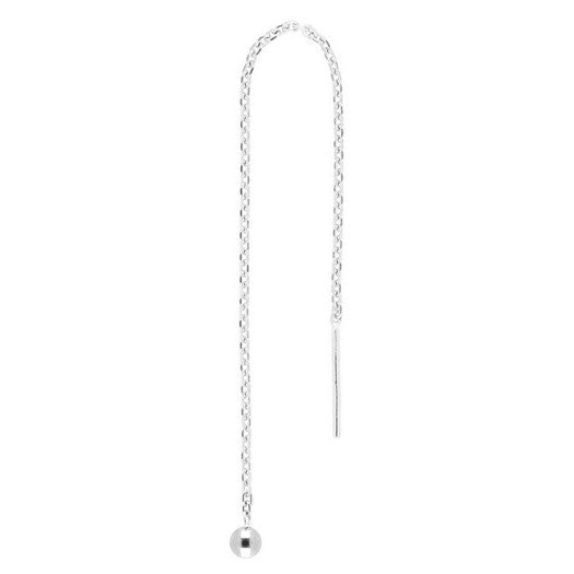Nordahl Andersen Pierce52 ørekæde i rhodineret sølv med kugle