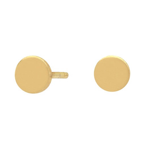 Stilfulde Nordahl Andersen øreringe i forgyldt sølv rund Ø5 mm