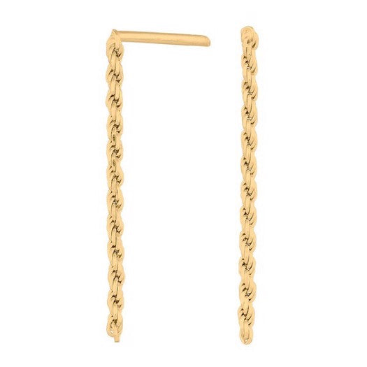 Nordahl Jewellery kædeøreringe i forgyldt sølv 25 mm