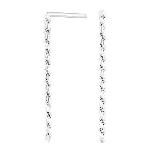 BORG52 kædeøreringe i sølv 25 mm – Nordahl Jewellery