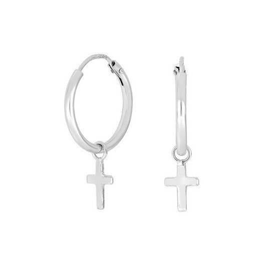 CROSS52 creoler i sølv med korsvedhæng fra Nordahl Andersen