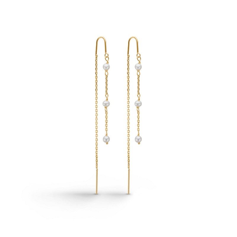 Bianca øreringe fra Mads Z i 8 kt guld med perler