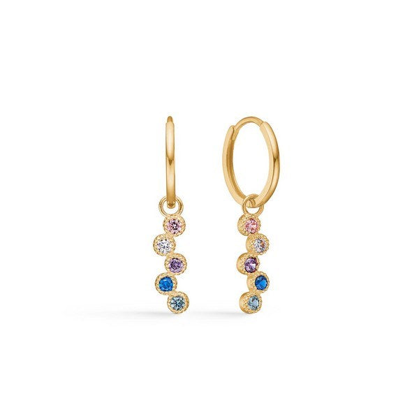 Dido Color øreringe i 8 kt guld med farvede zirkonia fra Mads Z