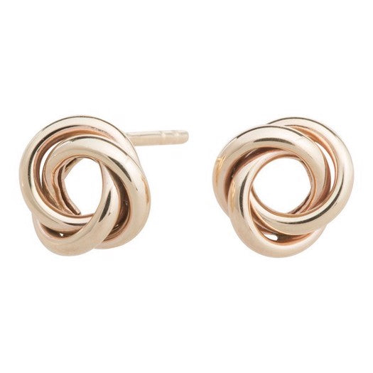 Siersbøl knude ørestikker i 8 kt guld