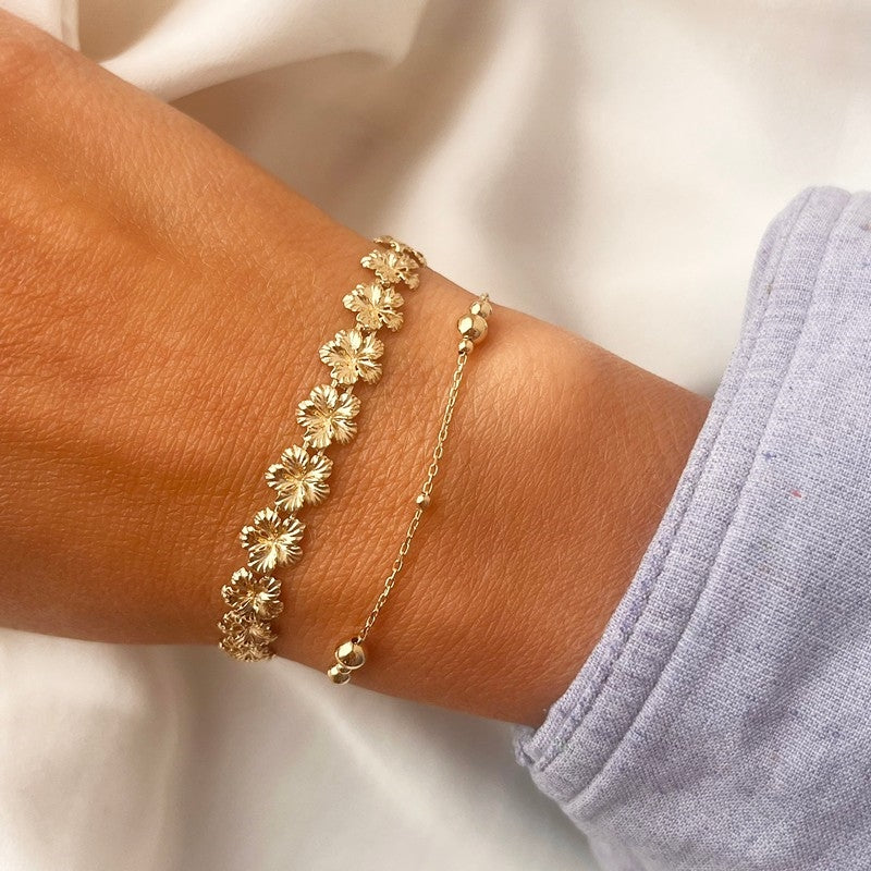 Scrouples armbånd i 8 karat guld med små kugler