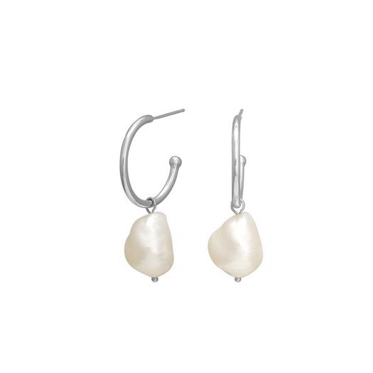 BAROQUE52 creoler i sølv med ferskvandsperle – Nordahl Andersen