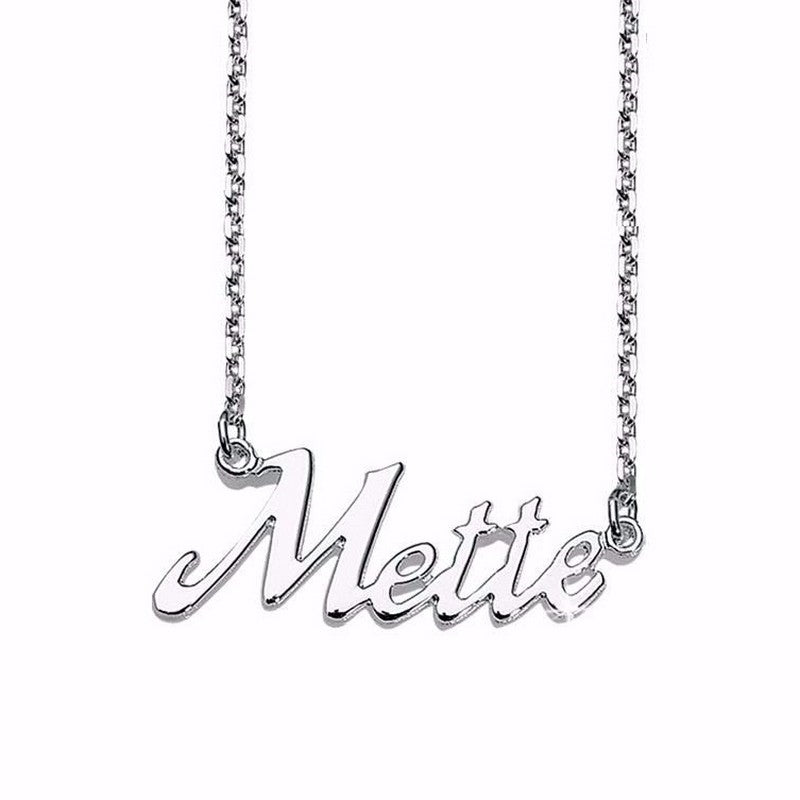 Navnehalskæde i sølv fra Guld & Sølv Design 42 cm