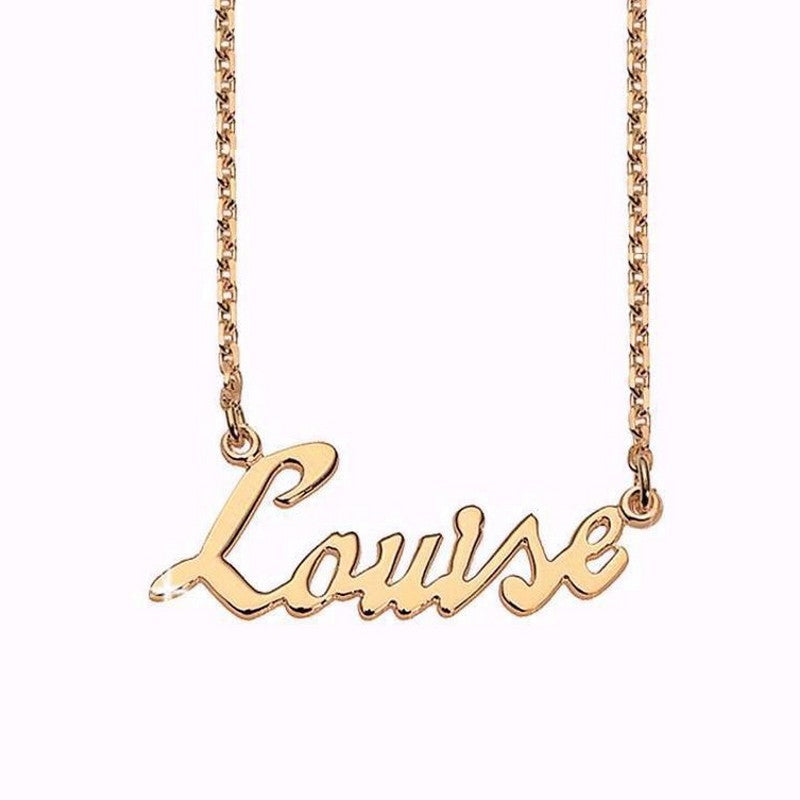 Navnehalskæde i forgyldt sølv fra Guld & Sølv Design 42 cm