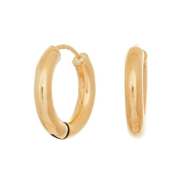 Siersbøl creol øreringe i 8 kt guld, 15 mm