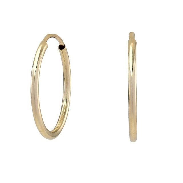 Stilfulde Siersbøl creoler i 8 eller 14 karat guld, Ø17 mm