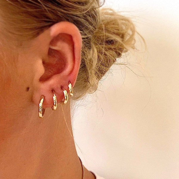 Siersbøl creoler i 8 eller 14 karat guld, Ø16 mm