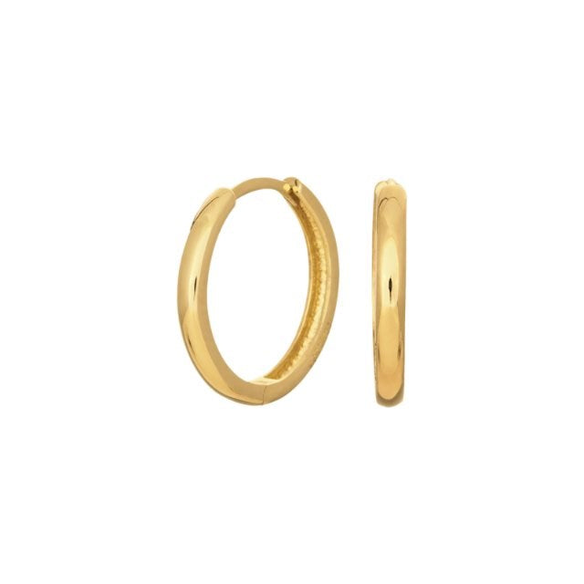 Siersbøl creoler i 8 eller 14 karat guld, Ø16 mm