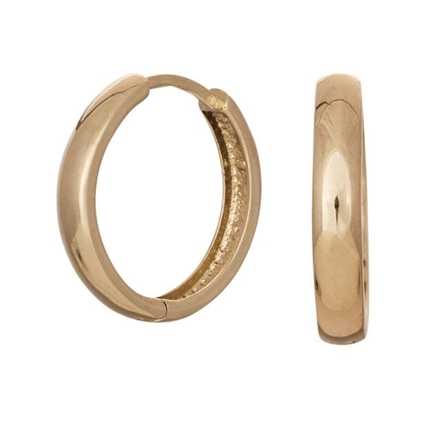 Siersbøl creoler i 8 eller 14 karat guld, Ø16 mm