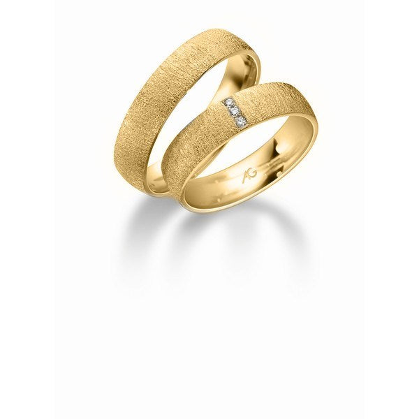 Smukke Gerstner vielsesringe i 14 karat guld med 0,024 ct diamanter