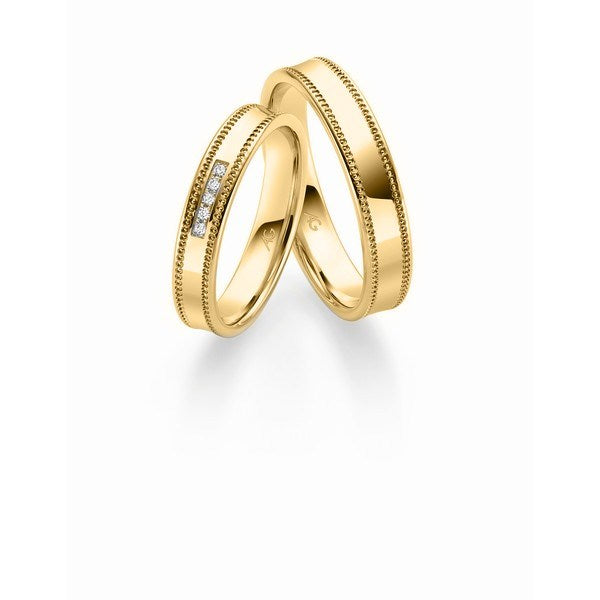Romantisk Gerstner vielsesringe i 9 eller 14 karat guld med 0,025 ct diamanter