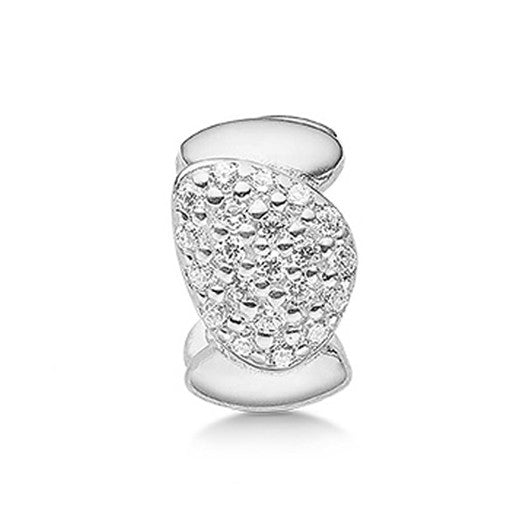 STORY by Kranz & Ziegler Nature rock sølvcharm med zirkonia