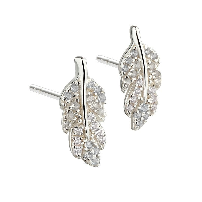 Leona ørestikker i sterlingsølv med klare zirkonia fra Aqua Dulce