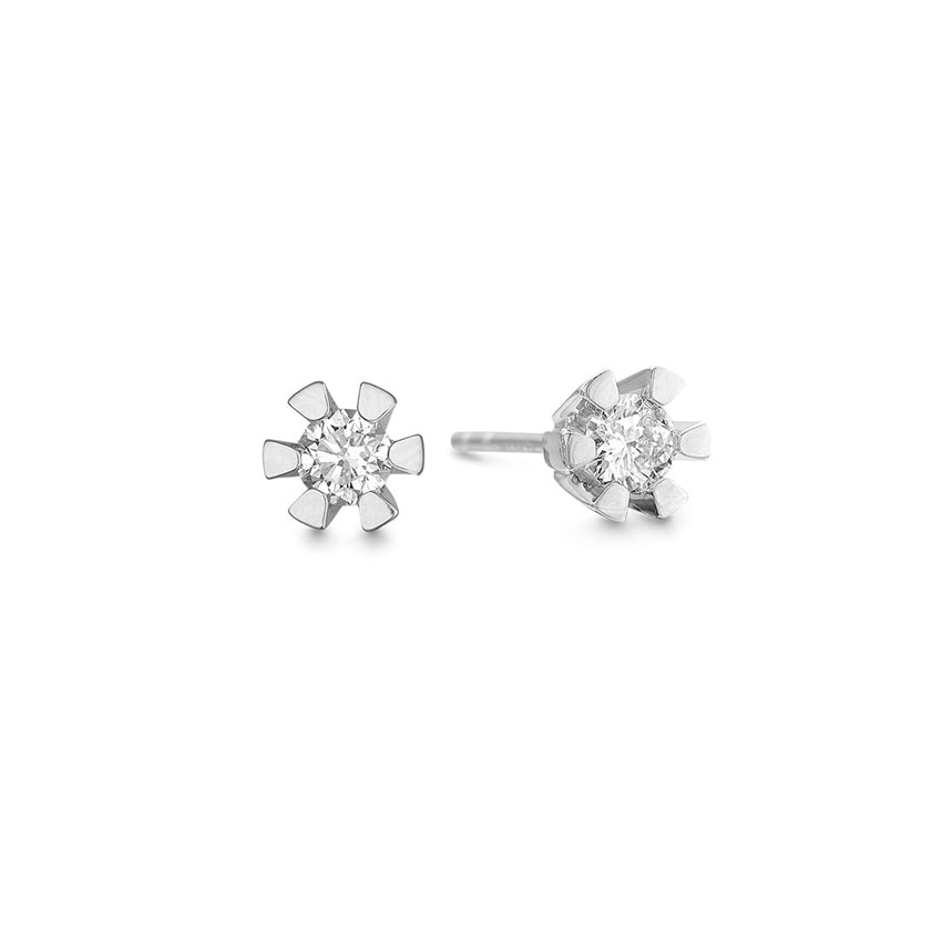 Eternity øreringe i 14 kt hvidguld fra Aagaard med diamanter 0,10–0,50 ct