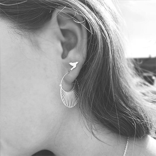 Daylight øreringe Large i sølv fra Pernille Corydon (30 mm)