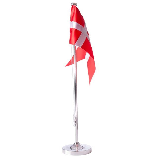 Nordahl Andersen forkromet bordflag med dåbssymboler 38,5 cm