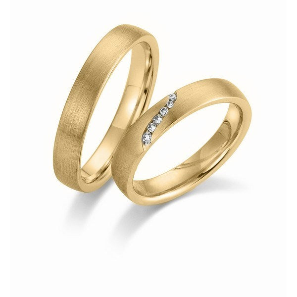 Unikke Gerstner vielsesringe i 9 eller 14 karat guld med 0,053 ct diamanter