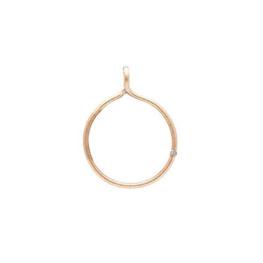 Heiring vedhæng i forgyldt sølv med diamant 0,02 ct, Lille