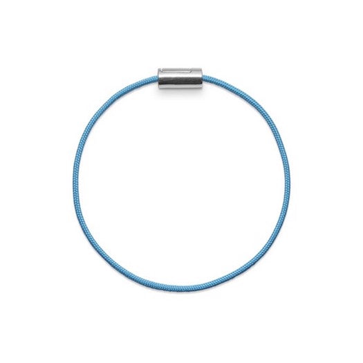 Black Sun basisarmbånd i tyrkis nylon med sølvlås fra Mads Z.