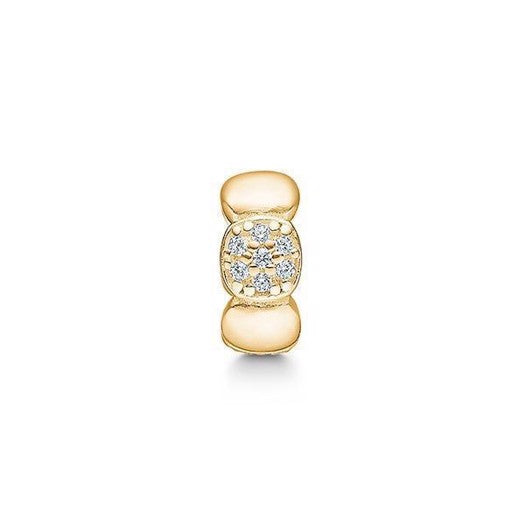 Twinkle Dots charm i forgyldt sølv med klare zirkonia fra STORY by Kranz & Ziegler.