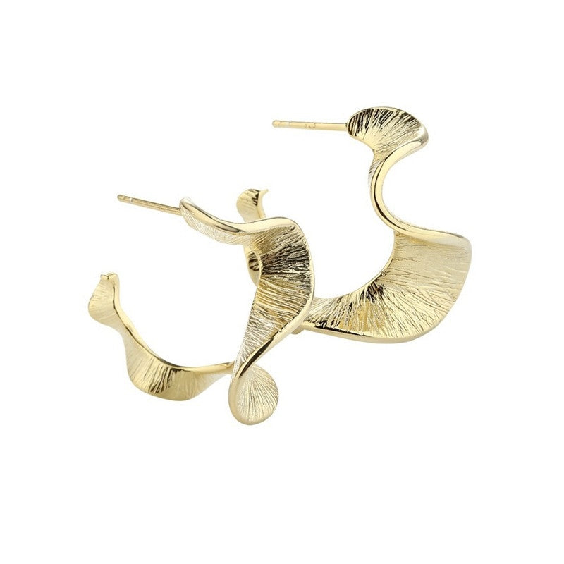 Aqua Dulce rhumba medium hoops i forgyldt sterlingsølv, 25 mm diameter