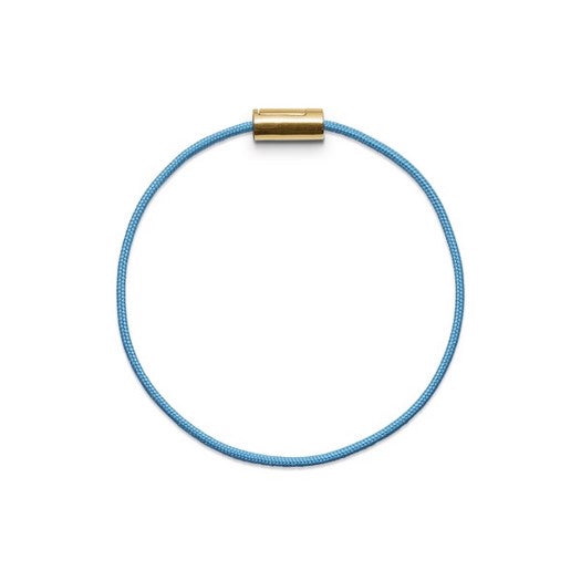 Black Sun basisarmbånd fra Mads Z i turkis nylonsnor med 14 kt guldlås