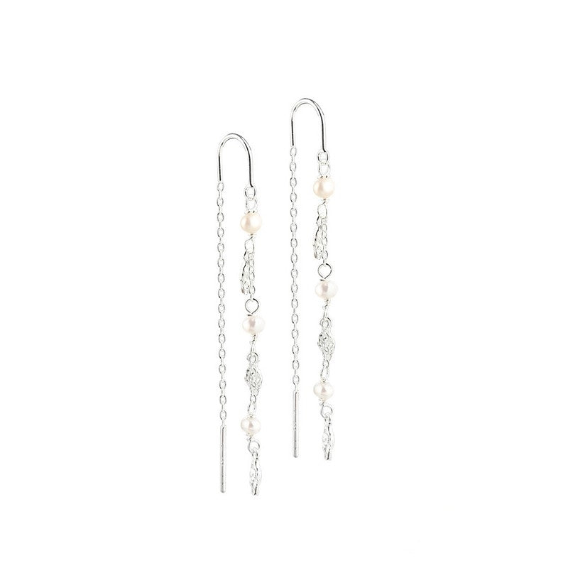 Aqua Dulce rhumba earthread i sterlingsølv med ferskvandsperler 5 cm