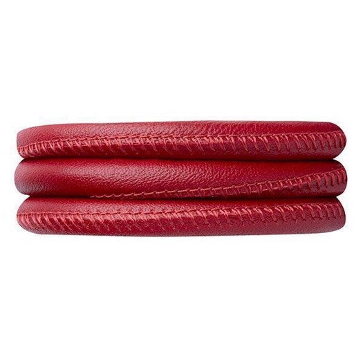 Christina læderarmbånd i rød 70 cm